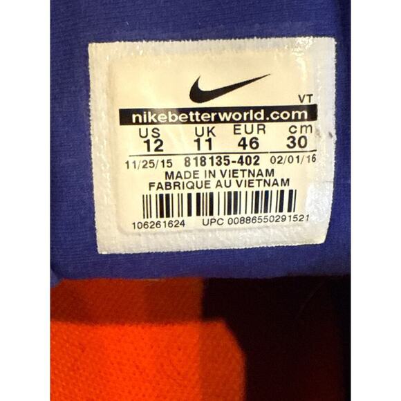 Nike Air Max 2016 Print Mens Running Shoe Size 12 Blue Orange - Picture 9 of 9